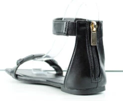 Bamboo Block 73 Womens Square Toe Chain Strap Flat Sandals -Bamboo Store Block73 3