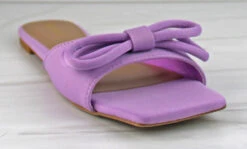 Bamboo Block 85 Women's Wide Band Bow Embellished Flat Sandals