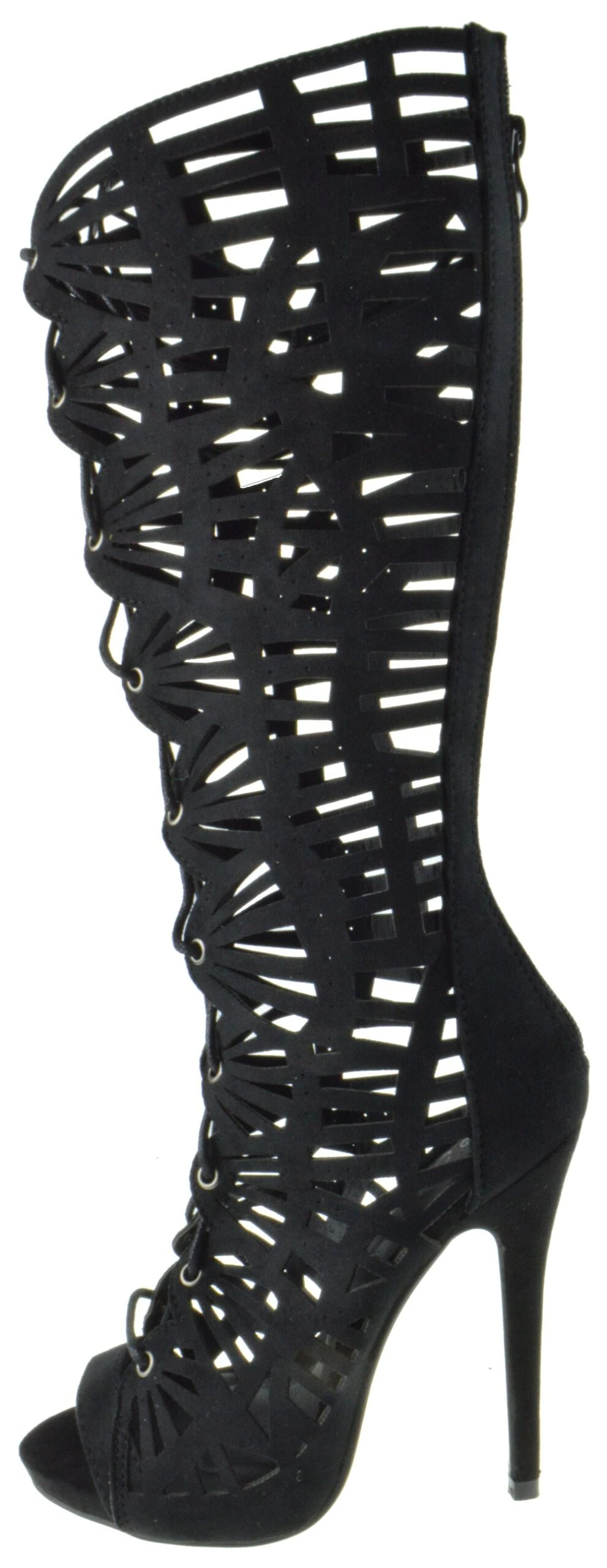 Forever BLOSSOM 16 Womens Cut Out Lace Up Zipper Gladiator High Heels 3 Forever BLOSSOM 16 Womens Cut Out Lace Up Zipper Gladiator High Heels