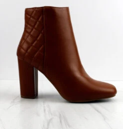 Bond 8 Women's Cross Stitch Heeled Ankle Booties -Bamboo Store Bond 8 3