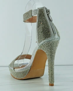 Forever Bonus 25 Women's Platform Rhinestone Stiletto Heels -Bamboo Store Bonus25SIlver 3