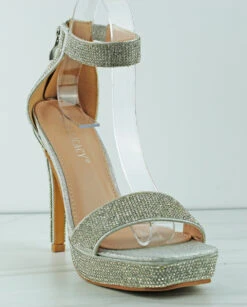 Forever Bonus 25 Women's Platform Rhinestone Stiletto Heels