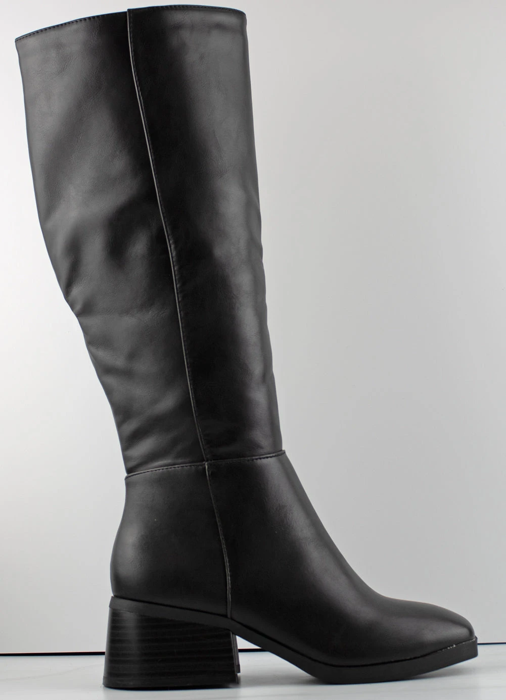 Bamboo Boom 02 Women's Knee High Low Heeled Riding Boots 4 Bamboo Boom 02 Women's Knee High Low Heeled Riding Boots - Image 2