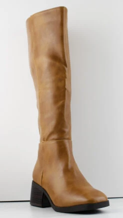 Bamboo Boom 02 Women's Knee High Low Heeled Riding Boots 11 Bamboo Boom 02 Women's Knee High Low Heeled Riding Boots -Bamboo Store Boom02 4