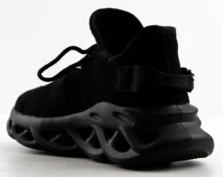 Forever Brave 11K Little Girl's Textured Hallow Carved Outer Sole Sneakers -Bamboo Store Brave11kBlack 3