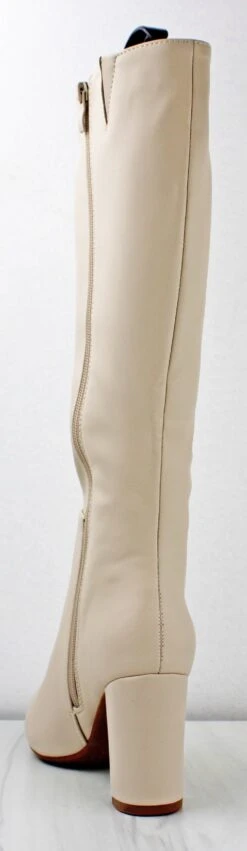 Brazil 72 Women's Pointed Toe High Heeled Boots 10 Brazil 72 Women's Pointed Toe High Heeled Boots -Bamboo Store Brazil 72 Ivory 2