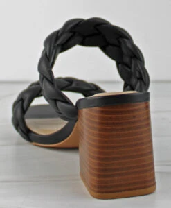 Buggy Women's Double Braided Band Block Heeled Sandals -Bamboo Store Buggy 3