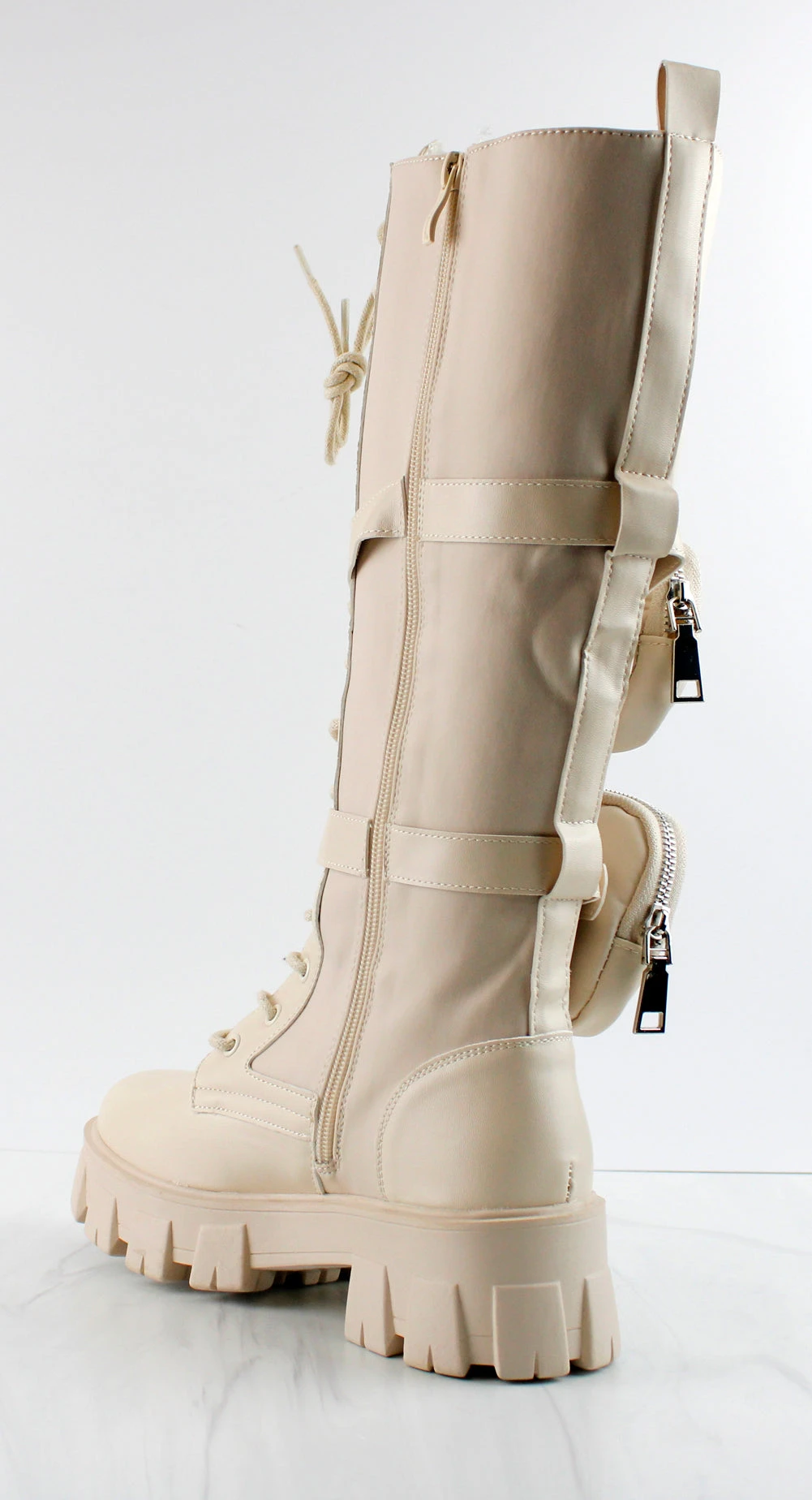 COMPACT-03 HI Women's Knee High Double Pouch Combat Boots 5 COMPACT-03 HI Women's Knee High Double Pouch Combat Boots - Image 3