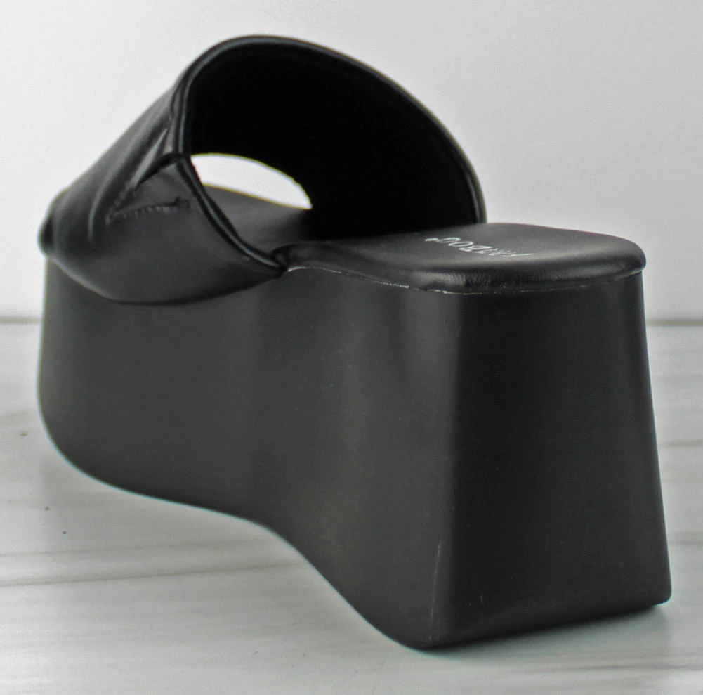 Bamboo Cactus 53 Womens Wide Band Wedge Mule Sandals 8 Bamboo Cactus 53 Womens Wide Band Wedge Mule Sandals - Image 6