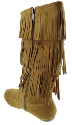 Forever Candice 48 Women's Fringe Knee High Boot -Bamboo Store Candice48Tan 2