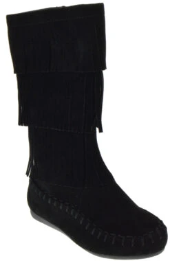 Forever Candice 48 Women's Fringe Knee High Boot -Bamboo Store Candice48kBlack 1