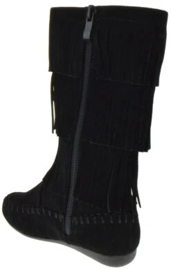 Forever Candice 48 Women's Fringe Knee High Boot -Bamboo Store Candice48kBlack 3