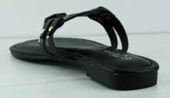 Forever Cheerful 82 Women's T-Strap Medallion Flat Sandal -Bamboo Store Cheerful82Black 3