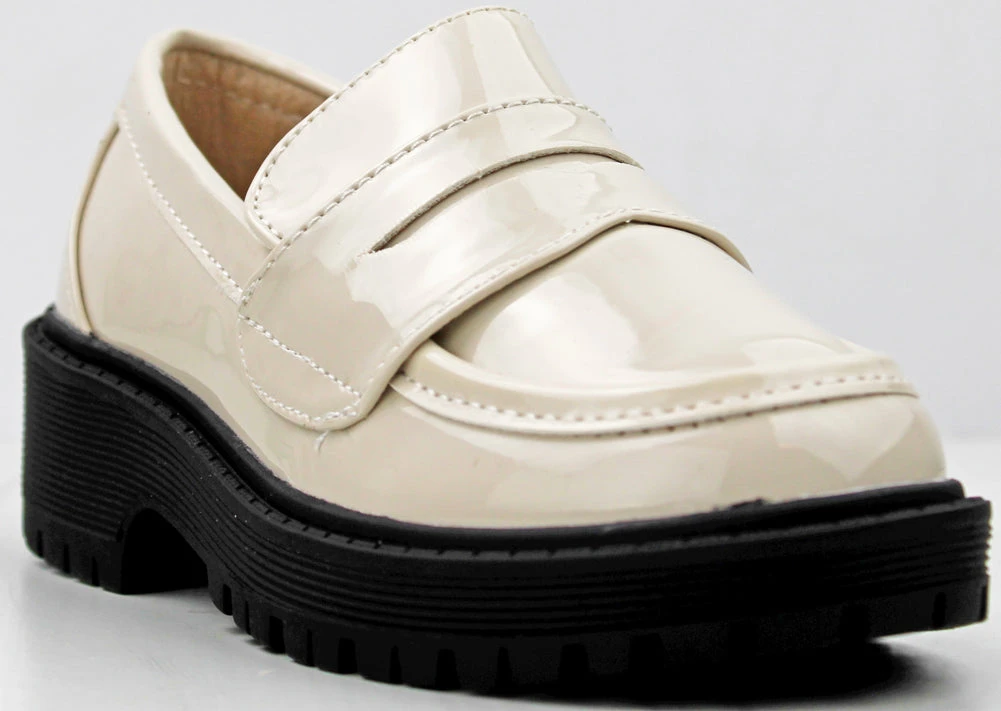 Chief 60K Little Girl's Patent Chunky Lug Sole Loafers 9 Chief 60K Little Girl's Patent Chunky Lug Sole Loafers - Image 7