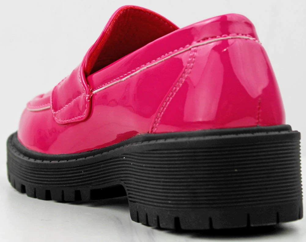 Chief 60K Little Girl's Patent Chunky Lug Sole Loafers 5 Chief 60K Little Girl's Patent Chunky Lug Sole Loafers - Image 3