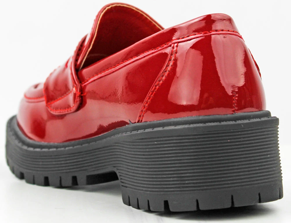 Chief 60K Little Girl's Patent Chunky Lug Sole Loafers 8 Chief 60K Little Girl's Patent Chunky Lug Sole Loafers - Image 6