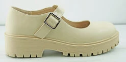 Forever Chief 58 Women's Platform Buckle Accented Lug Sole Shoes -Bamboo Store Chief58Bone 2