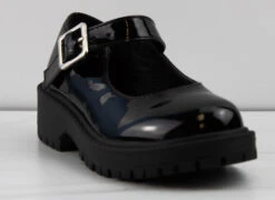 Forever Chief 58K Little Girls Platform Buckle Accented Lug Sole Shoes