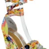 Bamboo Choice 63 Womens Floral Wrap High Heel Wedges