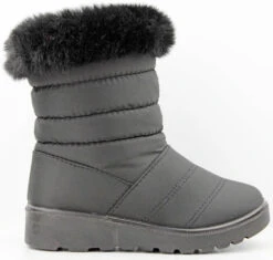 Chris 34K Little Girl's Fur Lined Weather Proof Padded Booties -Bamboo Store Chris 34k Black 3