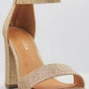 Claire-1 Womens Block High Heeled Open Toe Sandals 2 Claire-1 Womens Block High Heeled Open Toe Sandals -Bamboo Store Claire 1 Champagne 1