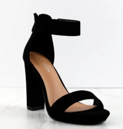 Claire-1 Womens Block High Heeled Open Toe Sandals -Bamboo Store Claire 1 5