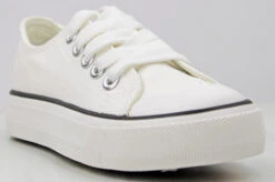 Classic 01K Little Girls Low Top Lace Up Canvas Sneakers -Bamboo Store Classic01White 544befb3 b334 45ce b2a4 9ab98b61b03a