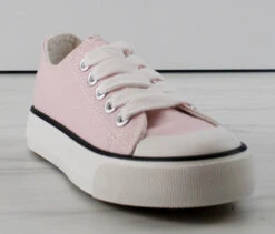 Classic 01K Little Girls Low Top Lace Up Canvas Sneakers -Bamboo Store Classic01k 13