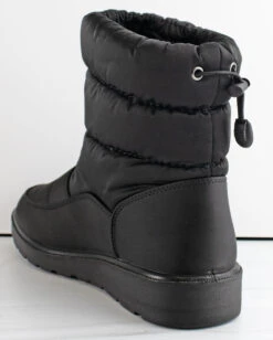 Coleen 1 Women's Insulated Fur Lined Rain/Snow Boots -Bamboo Store Coleen1black