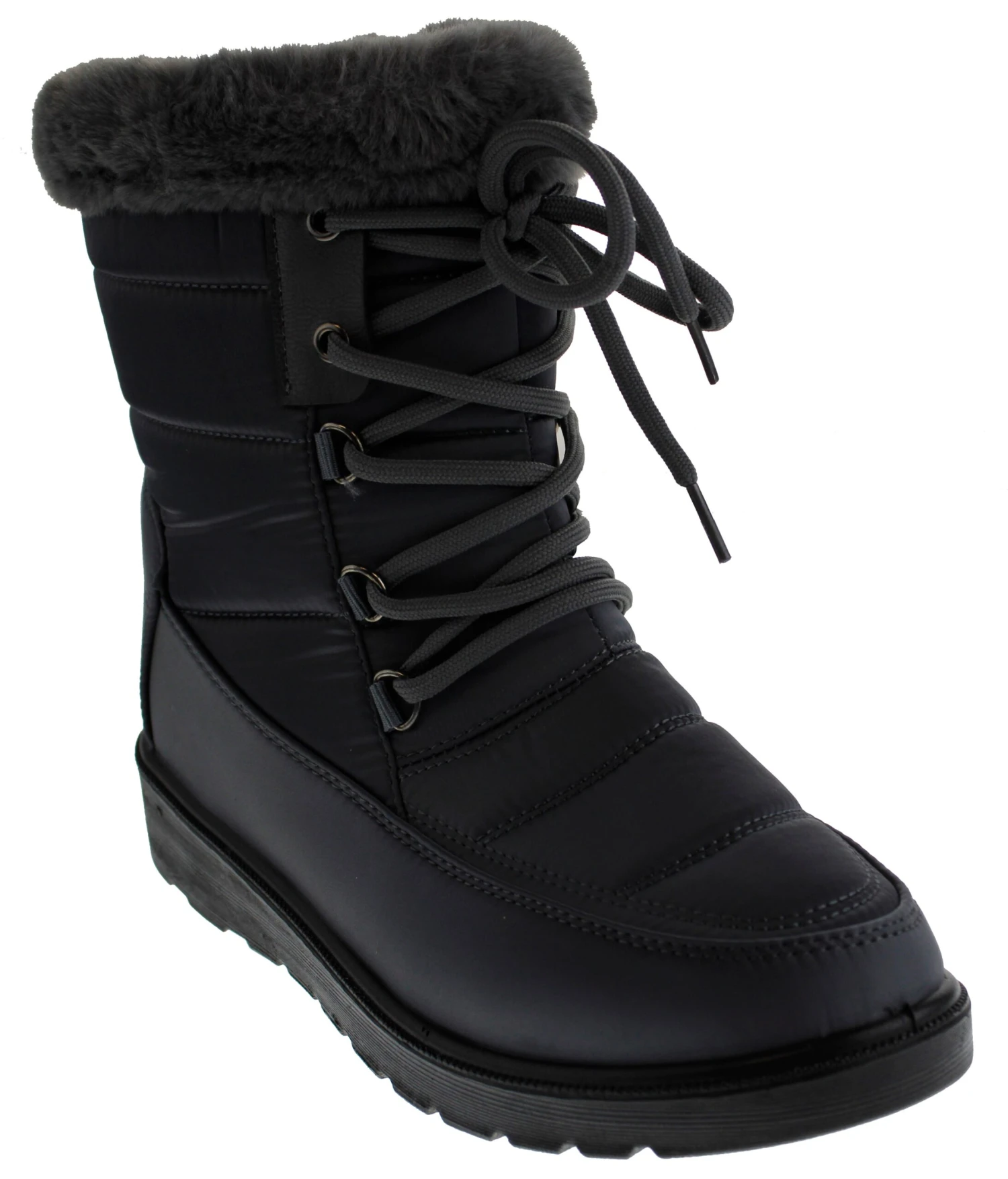 Coleen 8 Womens Insulated Fur Lined Lace Up Rain/Snow Boots 3 Coleen 8 Womens Insulated Fur Lined Lace Up Rain/Snow Boots