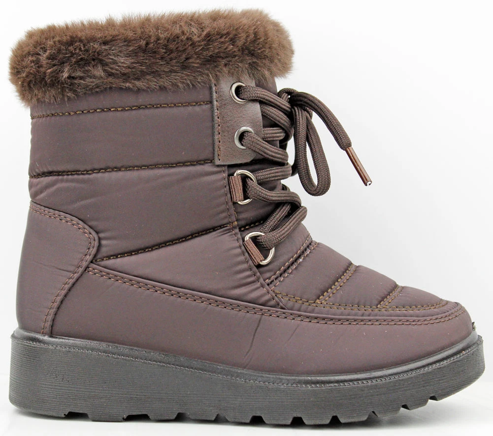 Coleen 8K Girls Insulated Fur Lined Lace Up Rain/Snow Boot 4 Coleen 8K Girls Insulated Fur Lined Lace Up Rain/Snow Boot - Image 2