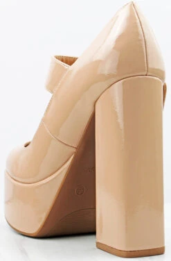 Bamboo Crane 09 Women's Platform Buckled Mary Jane Heel Pumps 7 Bamboo Crane 09 Women's Platform Buckled Mary Jane Heel Pumps -Bamboo Store Crane 09 NudPT 2