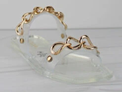 Current Women's Double Band Chain Accent Jelly Sandals