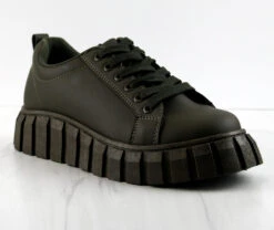 DREAM HIGH Womans Low Top Ribbed Sole Sneakers 11 DREAM HIGH Womans Low Top Ribbed Sole Sneakers -Bamboo Store DREAMHIGH 2