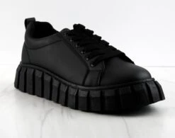 DREAM HIGH Womans Low Top Ribbed Sole Sneakers