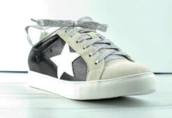 Dale Womens Low TopStar Metallic Lace Up Sneakers