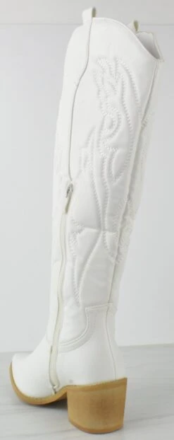 Dallas Women's Western Fashion Tall Cowboy Booties 13 Dallas Women's Western Fashion Tall Cowboy Booties -Bamboo Store DallasWhite 2