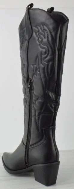 Dallas Women's Western Fashion Tall Cowboy Booties 10 Dallas Women's Western Fashion Tall Cowboy Booties -Bamboo Store Dallasblack 2