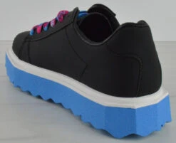 Forever Daphne 02 Women's Lace Up Low Top PlatformSneakers -Bamboo Store Daphne02Black 2