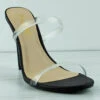 Dashing 40 Womens Double Clear Strap Heeled Sandals 2 Dashing 40 Womens Double Clear Strap Heeled Sandals -Bamboo Store Dashing40Black