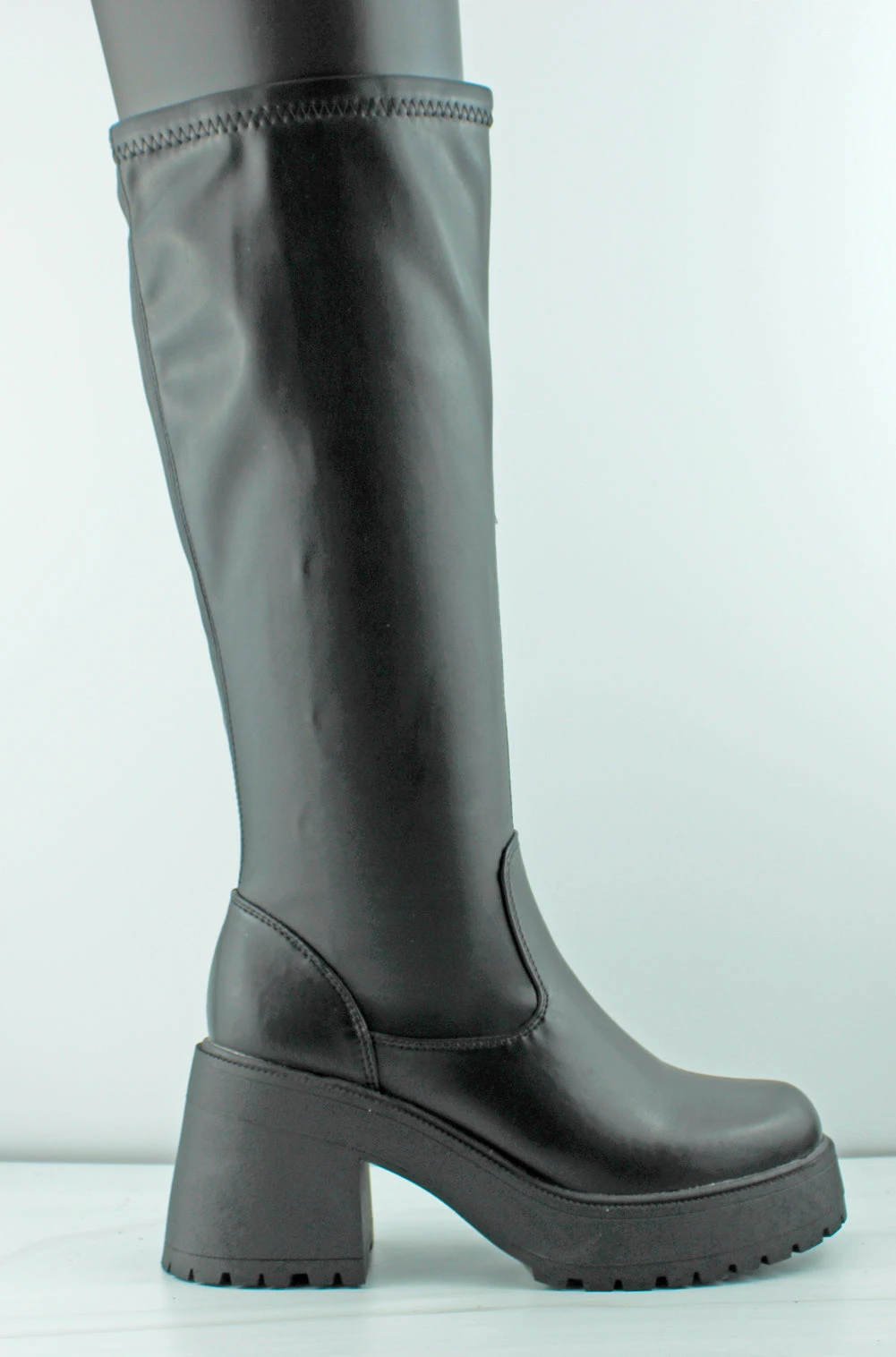 Declan 35 Womens Knee High Chelsea Boots 4 Declan 35 Womens Knee High Chelsea Boots - Image 2