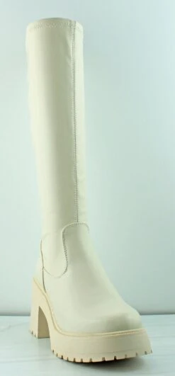 Declan 35 Womens Knee High Chelsea Boots 11 Declan 35 Womens Knee High Chelsea Boots -Bamboo Store DeclanIvory