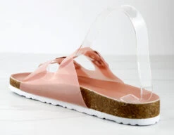 Defeat 68 Womens Double Strap Buckle Embellished Foot Bed Sandals -Bamboo Store Defeat68Blush 3