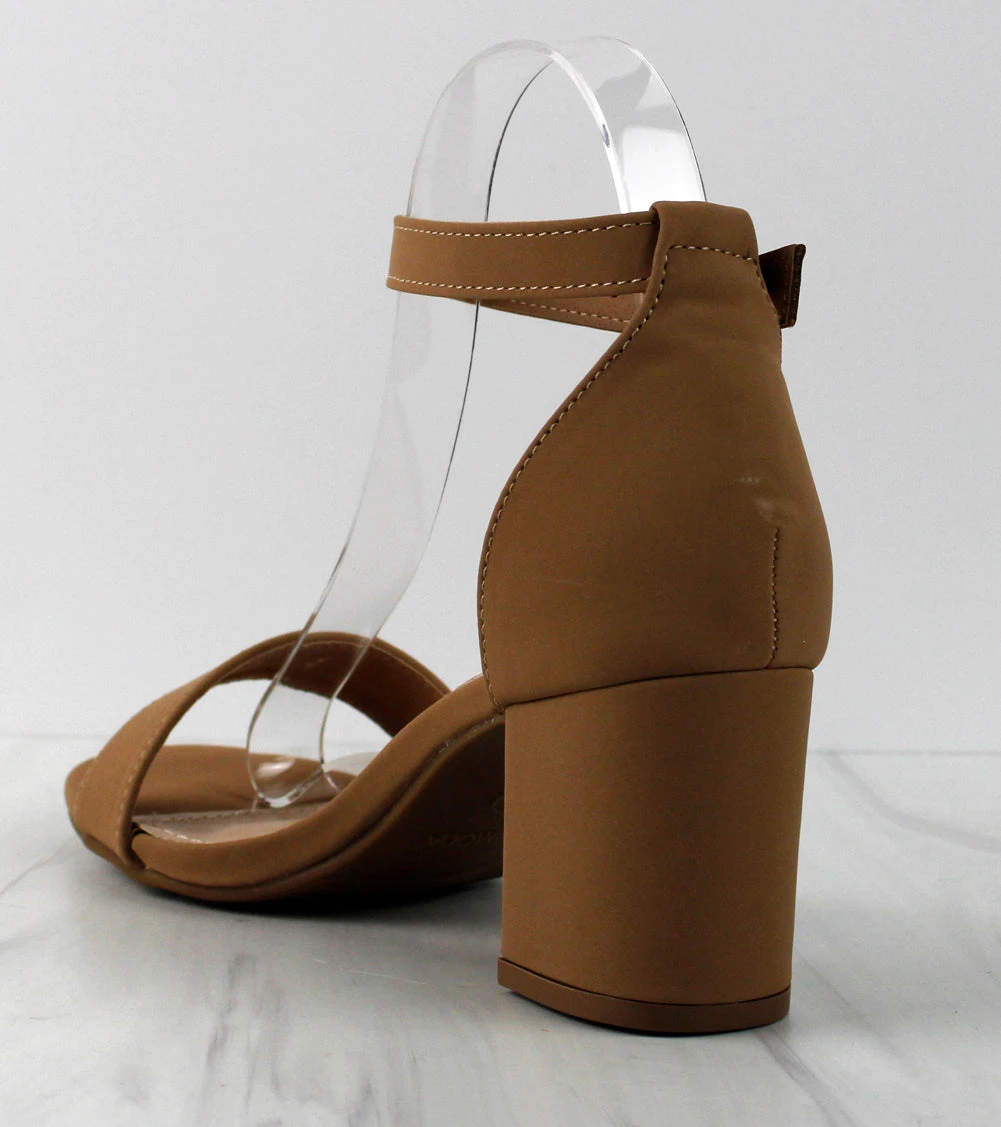 Delia-1 Women's Single Band Low Block Heeled Dress Sandals 8 Delia-1 Women's Single Band Low Block Heeled Dress Sandals - Image 6