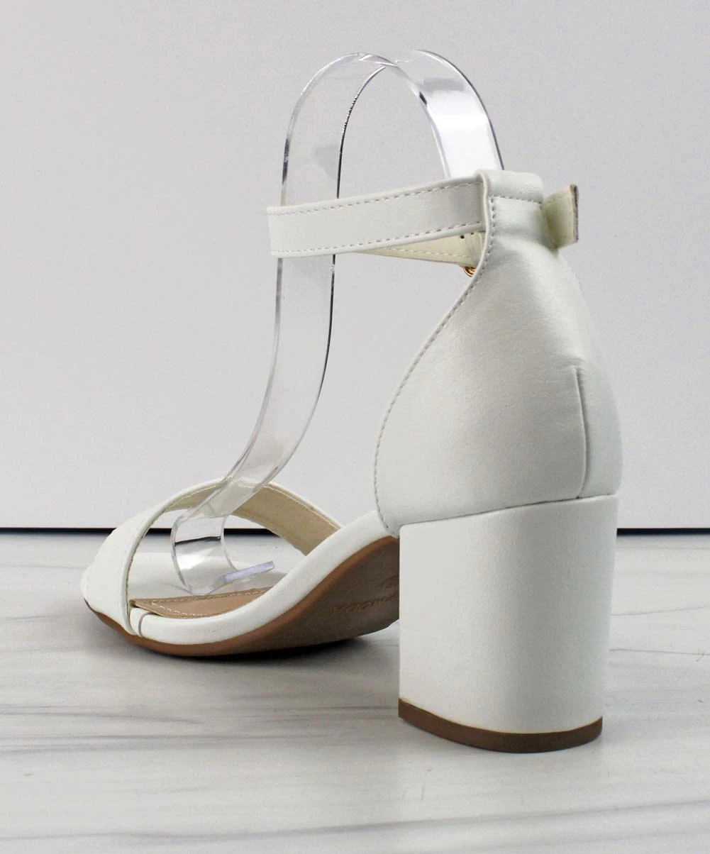 Delia-1 Women's Single Band Low Block Heeled Dress Sandals 14 Delia-1 Women's Single Band Low Block Heeled Dress Sandals - Image 12