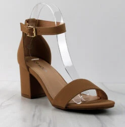 Delia-1 Women's Single Band Low Block Heeled Dress Sandals 23 Delia-1 Women's Single Band Low Block Heeled Dress Sandals -Bamboo Store Delia 1 5