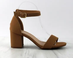 Delia-1 Women's Single Band Low Block Heeled Dress Sandals 24 Delia-1 Women's Single Band Low Block Heeled Dress Sandals -Bamboo Store Delia 1 6