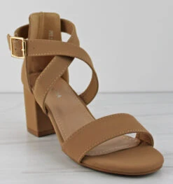 Delia 6 Womens Cross Band Low Block Dress Heel Sandals -Bamboo Store Delia6 1 cd148fc1 5a74 4c34 81cf 2444219aa833