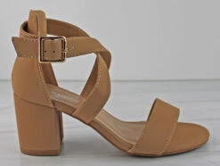 Delia 6 Womens Cross Band Low Block Dress Heel Sandals -Bamboo Store Delia6 2 a00d1d6c bd2a 4d96 84b4 89fd2b2445c5