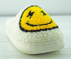 Derby 1K Little Kids Smiley Face Casual Comfort Slippers -Bamboo Store Derby1kYellow